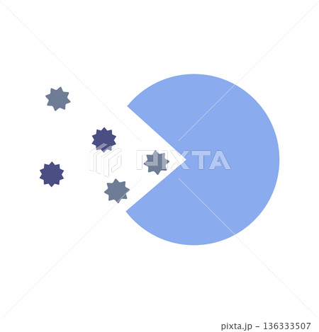 アレルゲンを吸収するリンパ球 136333507