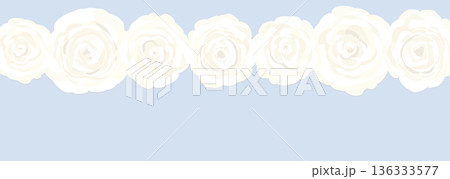 白いバラの花のクラシカルな背景イラスト 白いバラの花のクラシカルな背景イラスト 136333577