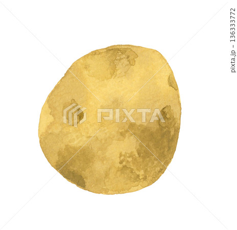 じゃがいも（単品）　野菜の手描き水彩イラスト素材 136333772