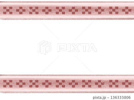 沖縄ミンサー137 シンプルピンク 136333806