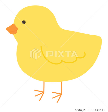 かわいいひよこのベクターイラスト かわいいひよこのベクターイラスト 136334419