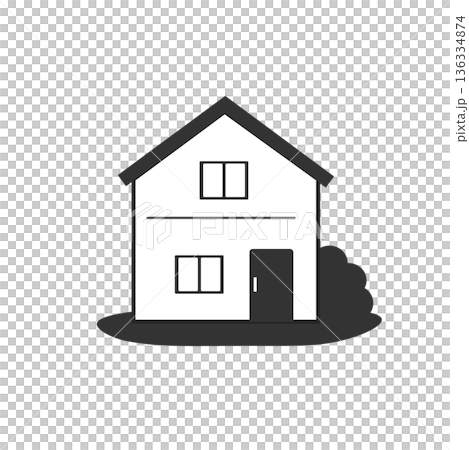 建物素材　家のイラスト　家アセット　ビル 136334874