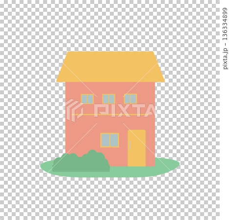 Building material, house illustration, house asset, building 136334899