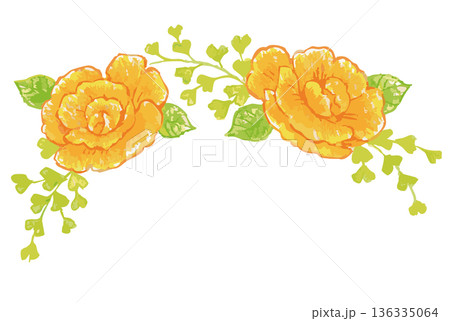 バラのイラスト素材。ベクターイラスト素材 136335064