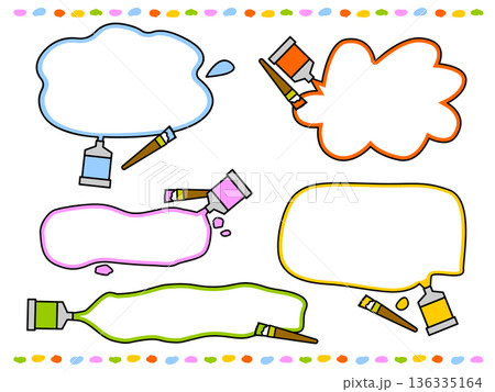 絵の具のフレームセット 136335164