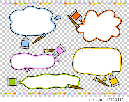 絵の具のフレームセット 136335164