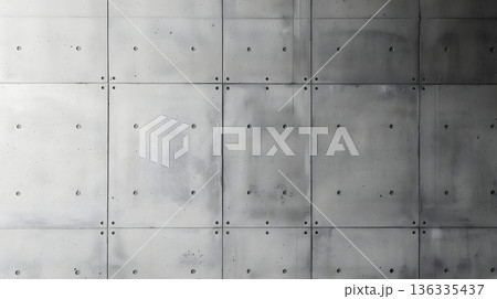 無機質で洗練された打ち放しコンクリート壁の背景素材 無機質で洗練された打ち放しコンクリート壁の背景素材 136335437
