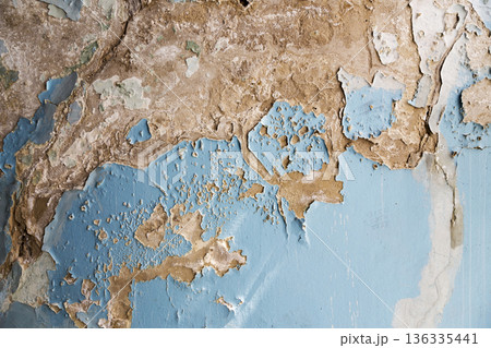 Background of old paint on the wall Background of old paint on the wall 136335441