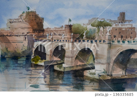 ローマの街並み 136335685