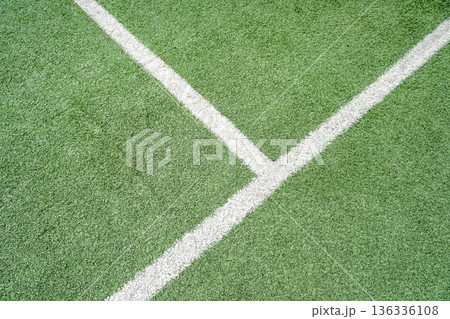 Green soccer field. Football sport background  136336108