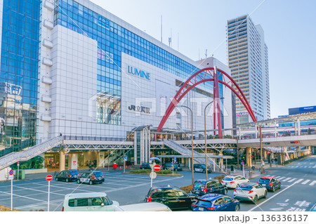 東京都の都市風景　立川駅北口ロータリー 136336137