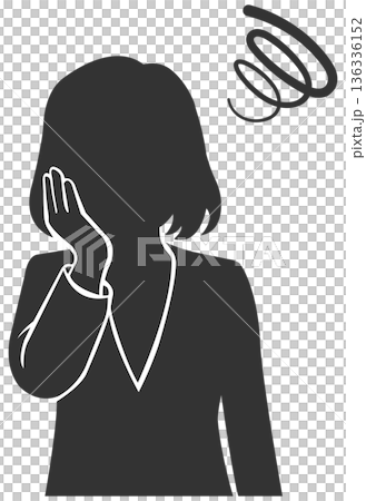 Thinking female silhouette 136336152