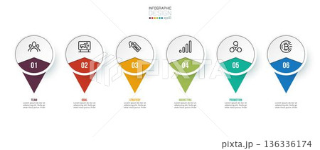 Infographic template business concept with step. Infographic template business concept with step. 136336174