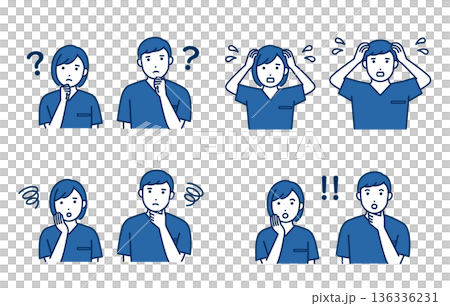 スクラブの医療従事者セット 136336231