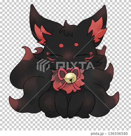 黒い九尾の狐 黒い九尾の狐 136336580