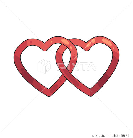 Illustration of Double Heart Illustration of Double Heart 136336671