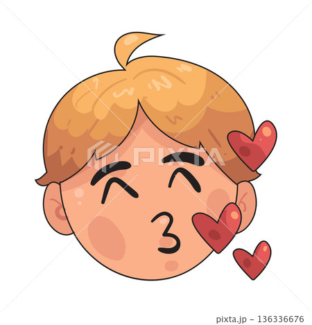 Illustration of kiss 136336676