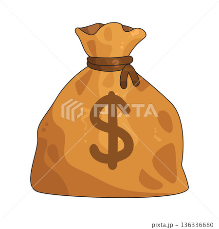 Illustration of money bag Illustration of money bag 136336680