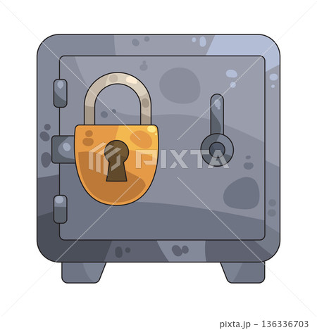 Illustration of safe box 136336703