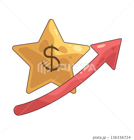 Illustration of Star growth Illustration of Star growth 136336724