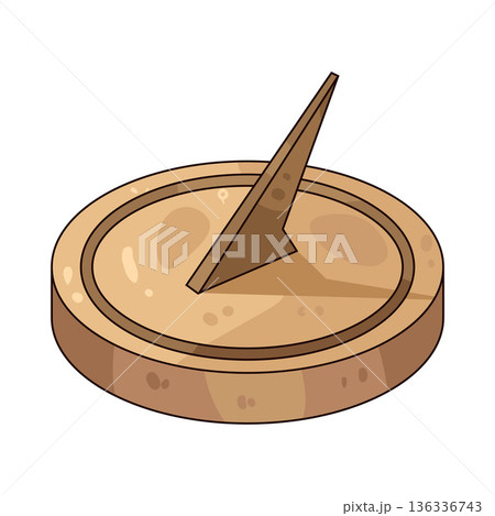 Illustration of sun dial Illustration of sun dial 136336743