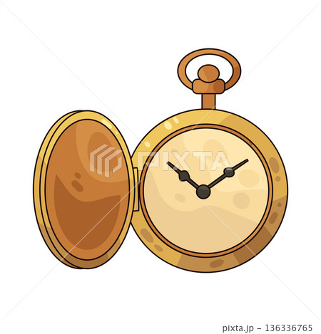 Illustration of pocket watch Illustration of pocket watch 136336765