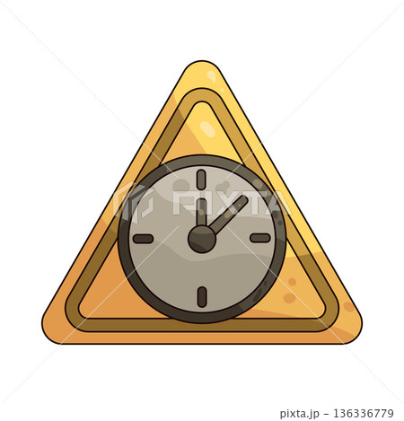 Illustration of Time warning Illustration of Time warning 136336779