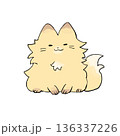デフォルメお座り狐 136337226