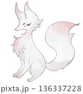 白いお座り狐 136337228