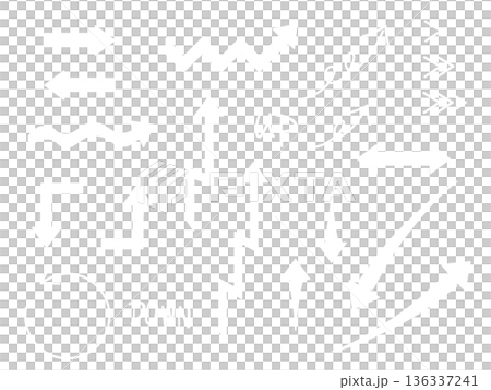 Set of various white arrows Set of various white arrows 136337241