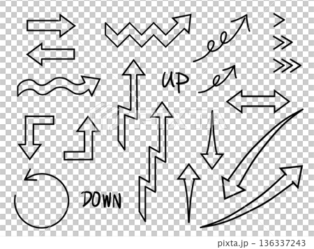 Set of various black arrows Set of various black arrows 136337243