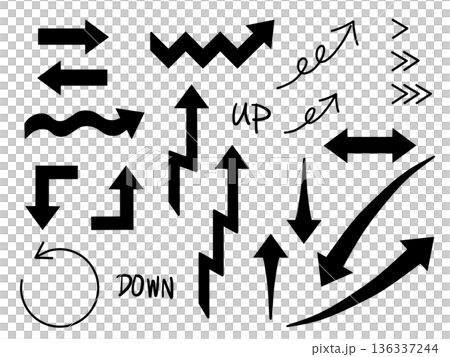 Set of various black arrows Set of various black arrows 136337244