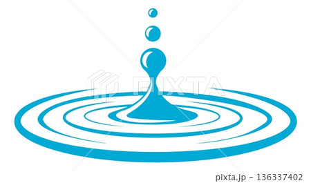 Drop ripple effect icon Drop ripple effect icon 136337402