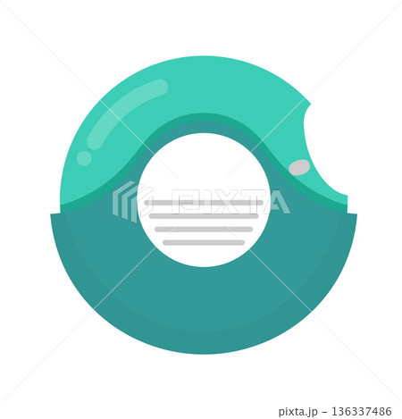 喘息の治療薬のイラスト　吸入薬　吸入器 136337486