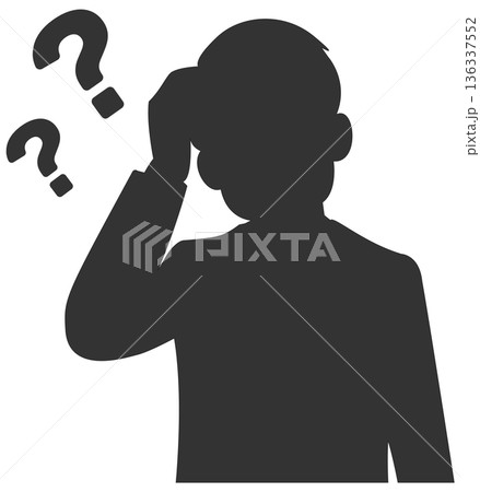 考えるビジネスマン シルエット 考えるビジネスマン シルエット 136337552
