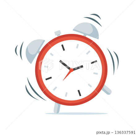 Ringing Alarm Clock vector Illustration 136337591