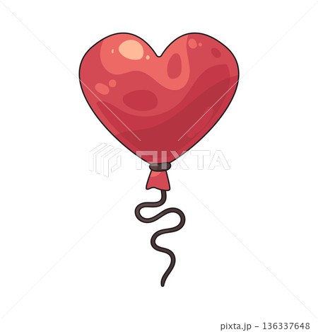 Illustration of heart balloon 136337648