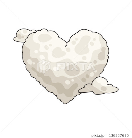 Illustration of heart cloud Illustration of heart cloud 136337650