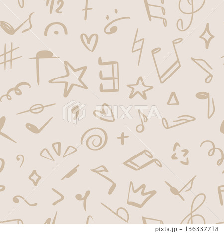 Seamless pattern with musical symbols and elements Seamless pattern with musical symbols and elements 136337718