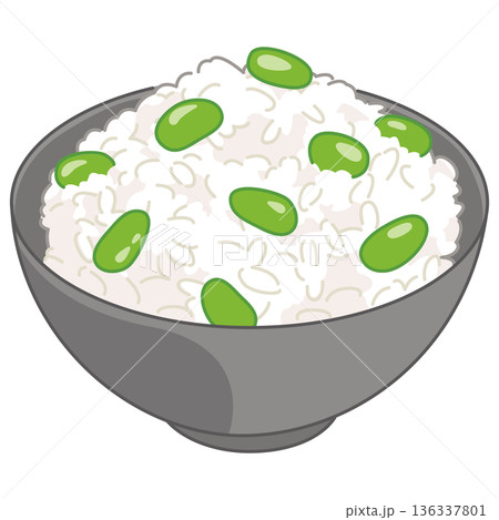 枝豆の炊き込みご飯のイラスト 136337801