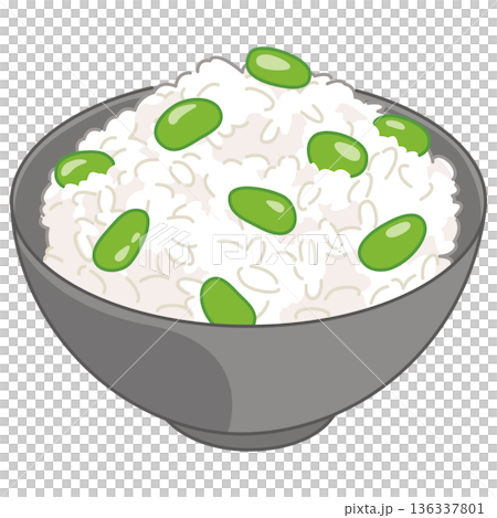 枝豆の炊き込みご飯のイラスト 136337801