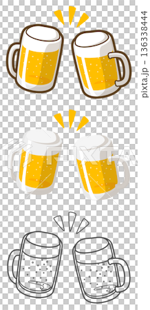 生ビールで乾杯 136338444