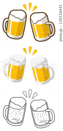 生ビールで乾杯 生ビールで乾杯 136338445