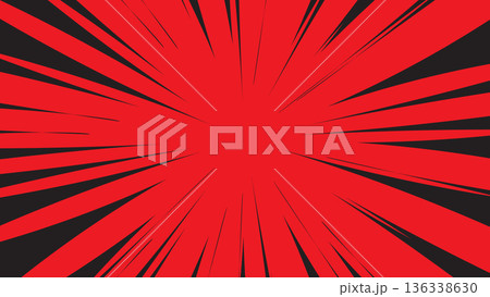 black comic exploding lines on red background black comic exploding lines on red background 136338630