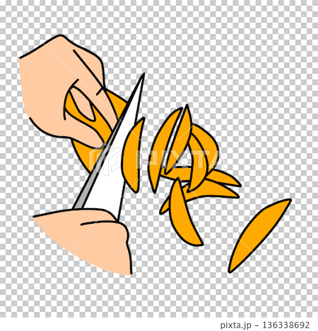 胡蘿蔔切片示意圖 | 烹飪與烹飪過程 136338692