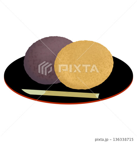 春分の日_牡丹餅のイラスト 136338715