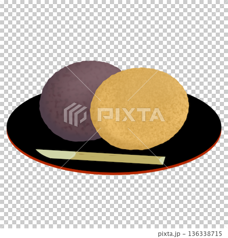 春分の日_牡丹餅のイラスト 136338715