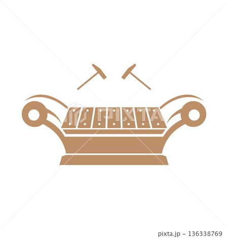 Gamelan traditional Indonesian percussion instrument icon 136338769