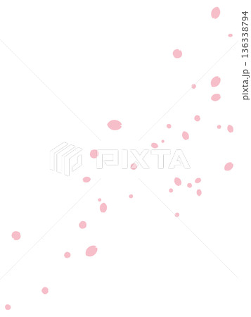 シンプルな桜吹雪のイラスト【縦長】 シンプルな桜吹雪のイラスト【縦長】 136338794
