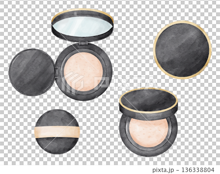 Watercolor style cushion foundation illustration set 136338804